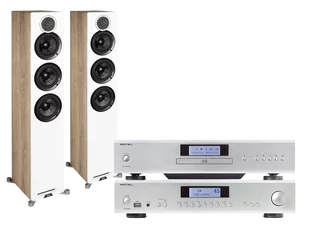 Rotel A12 MKII (srebrny) + CD14 MKII (srebrny) + Debut Reference F5 (biały) - Zestawy stereo - miniaturka - grafika 1