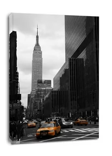 Yellow taxis on 35th street, New York - obraz na płótnie Wymiar do wyboru: 20x30 cm - Obrazy i zdjęcia na płótnie - miniaturka - grafika 1