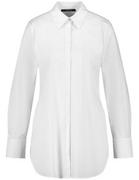 Bluzki damskie - TAIFUN Elegancka bawełniana bluzka z marszczeniem na plecach Biały 38/S - miniaturka - grafika 1