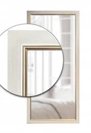 Lustra - Lustro 120x40 w kremowej złotej ramie jak tkanina odpornej na wilgoć u50 - miniaturka - grafika 1