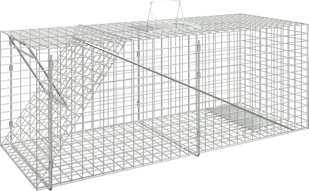 vidaXL Pułapka na zwierzęta, 64,5x25x26,5 cm, galwanizowane żelazo