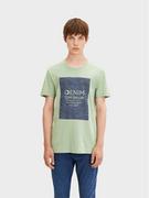 Koszulki męskie - Tom Tailor Denim T-Shirt 1033036 Zielony Regular Fit - miniaturka - grafika 1