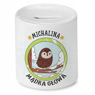 Skarbonka 330 ml Dla Michaliny Córki Dziecka z Nadrukiem ze Zdjęciem - Skarbonki - miniaturka - grafika 1