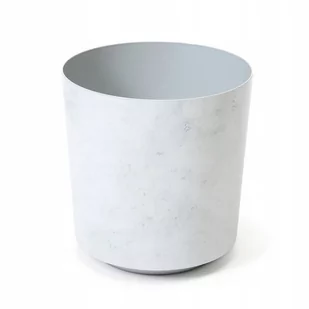 LAMELA Osłonka doniczki plastikowa Solo 19 cm biały marmur - Donice - miniaturka - grafika 1