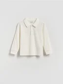 Bluzki dla niemowląt - Reserved - Longsleeve polo - złamana biel - miniaturka - grafika 1