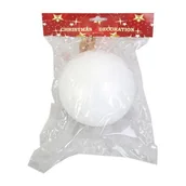 Ozdoby bożonarodzeniowe - Kula styropianowa 11,7 cm 1 sztuka biała - miniaturka - grafika 1