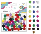 Pasmanteria - Pompony Akrylowe Dekoracyjne 10Mm Kolorowe 100Szt - miniaturka - grafika 1