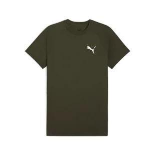 Męska koszulka EVOSTRIPE PUMA Dark Olive Green - Koszulki sportowe męskie - miniaturka - grafika 1