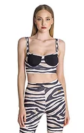 Kamizelki damskie - Gianni Kavanagh Damska wielokolorowa kamizelka Tiger Crop Top Moda, S - miniaturka - grafika 1