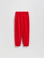 Spodnie i spodenki dla chłopców - Reserved - Bawełniane spodnie jogger - czerwony - miniaturka - grafika 1