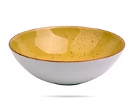 Talerze - Talerz głęboki 18 cm żółty dekor BOSS LUBIANA - miniaturka - grafika 1