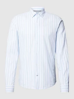 Koszule męskie - Koszula casualowa o kroju slim fit z wzorem w paski - grafika 1