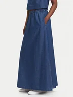 Spódnice - Pieces Spódnica jeansowa Tenim 17157939 Granatowy Regular Fit - miniaturka - grafika 1