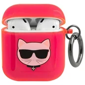 Akcesoria do słuchawek - Apple Karl Lagerfeld Etui Karl Lagerfeld KLA2UCHFP AirPods cover różowy/pink Choupette KLD564PNK - miniaturka - grafika 1