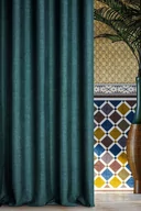 Zasłony - Zasłona Morocco 3 140x250 ciemnoturkusowa na przelotkach Eurofirany - miniaturka - grafika 1