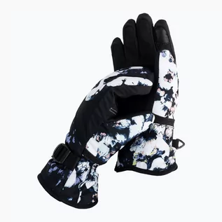 Rękawice narciarskie - Rękawice snowboardowe dziecięce Roxy Jetty czarno-białe ERGHN03036-KVJ1 - grafika 1