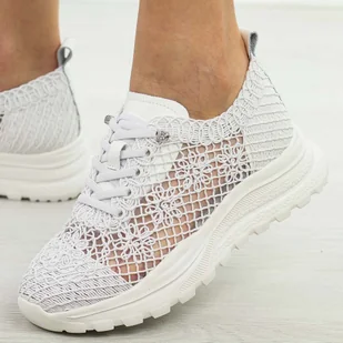 Białe przewiewne półbuty damskie Vinceza 66726 - Półbuty damskie - miniaturka - grafika 1