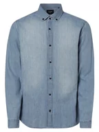 Koszule męskie - Joop Jeans - Męska koszula jeansowa  Heli, niebieski - miniaturka - grafika 1