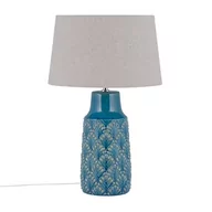 Lampy stojące - Beliani Lampa stołowa Lampa stołowa ceramiczna niebieska THAYA 235929 - miniaturka - grafika 1
