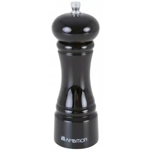 Dudson Młynek do pieprzu i soli drewniany 15 cm czarny lakierowany Chess - Młynki do soli i pieprzu - miniaturka - grafika 1
