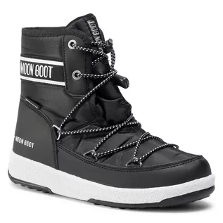 Buty dla chłopców - Śniegowce MOON BOOT - Jr Boy Mid Wp 2 34052500001 Black - grafika 1