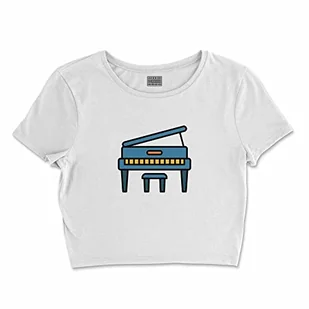 Bona Basics, Damski T-shirt basic, z nadrukiem cyfrowym, 100 bawełny, biały, swobodny, damski top, rozmiar: L, biały, L Krótki - Koszulki i topy damskie - miniaturka - grafika 1