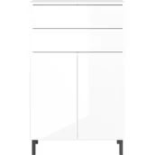 Szafki łazienkowe - Biała szafka łazienkowa 60x97 cm Salinas – Germania - miniaturka - grafika 1