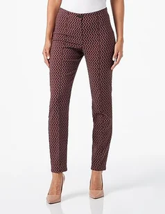 EDITION Damskie spodnie rekreacyjne, czerwony/pomarańczowy/czarny ze wzorem, 46 - Spodnie damskie - miniaturka - grafika 1