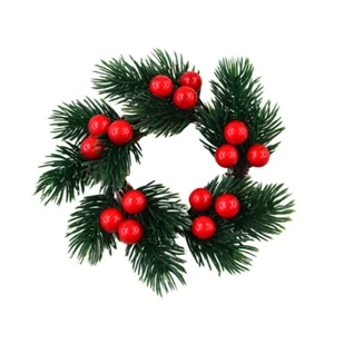 Stroik do świeczki 6 cm - Ozdoby bożonarodzeniowe - miniaturka - grafika 1