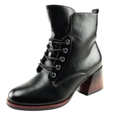 Botki damskie - Botki damskie na klocku VINCEZA 58127 ocieplane - miniaturka - grafika 1