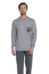 Piżama męska OLIVER 3XL Szary - Piżamy męskie - miniaturka - grafika 1