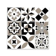 Panele ścienne i boazeria - Płytka samoprzylepna vintage czarno-beżowa 3D-1104 30,5 x 30,5 cm 4 szt. - miniaturka - grafika 1