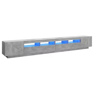 vidaXL Lumarko Szafka pod TV z oświetleniem LED, szarość betonu, 300x35x40 cm 3081928 - Szafki RTV - miniaturka - grafika 1