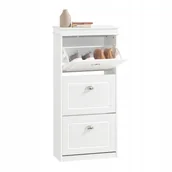 Szafki na buty - Szafka Regał na buty Wąska Stół Komoda w przedpokoju 3 drzwi, 24 cm FSR94-W - miniaturka - grafika 1