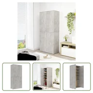 Szafki na buty - The Living Store Szafka na buty betonowa szara 80x39x178 cm materiał drewnopochodny - miniaturka - grafika 1