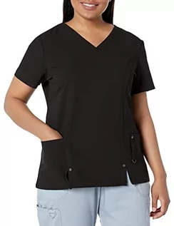 Koszule damskie - Dickies Scrubs Xtreme damska koszula medyczna z dekoltem w serek, czarny, XXS - grafika 1