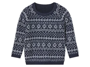 lupilu® Sweter chłopięcy świąteczny (122/128, Granatowy/biały) - Swetry dla chłopców - miniaturka - grafika 1