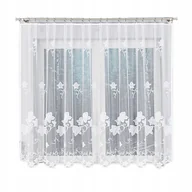 Firany - Markizeta KARMINA Firanka konfekcjonowana na prosto z błyskiem, 160x400cm, kolor 001 biały 090255/PRO/001/160400/1 090255/PRO/001/160400/1 - miniaturka - grafika 1