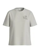 Koszulki i topy damskie - Vila Koszulka "Visybil" w kolorze jasnoszarym - miniaturka - grafika 1