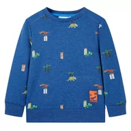 Bluzy dla dziewczynek - Bluza dziecięca, ciemnoniebieski melanż, 140 - miniaturka - grafika 1