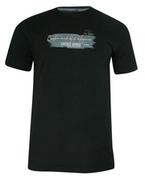 Koszulki męskie - T-shirt Czarny z Nadrukiem, Bawełniany, Męski, Krótki Rękaw, U-neck -PAKO JEANS - Pako Jeans - miniaturka - grafika 1