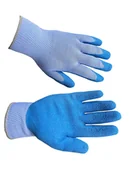 Rękawice robocze - Rękawice Robocze 10 Poliester Z Powłoką Latexu Niebieskie - miniaturka - grafika 1