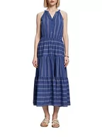 Sukienki - ESPRIT Sukienka midi w paski, 100% bawełna, niebieski (Ink), 38 - miniaturka - grafika 1
