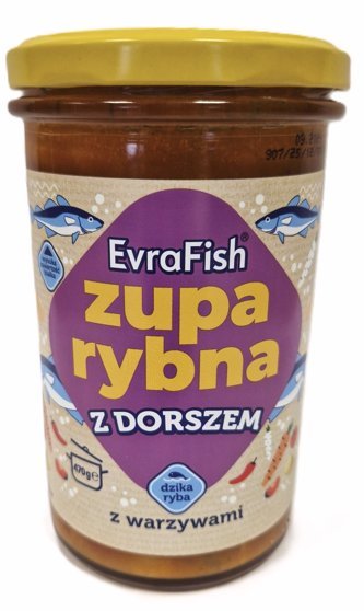 EVRA ZUPA RYBNA Z DORSZEM I WARZYWAMI 470G