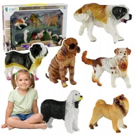 Zabawki interaktywne dla dzieci - ZESTAW 6 PIESKÓW RASOWYCH FIGURKI ZWIERZĄT PIESKI PIES PREZENT NA ŚWIĘTA Z2217 - miniaturka - grafika 1