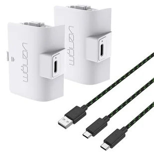 Venom VS2874 2 sztuki do pada Xbox Series X/S, Xbox One 2szt + kabel USB 3m (biały) - Akcesoria do Xbox - miniaturka - grafika 1