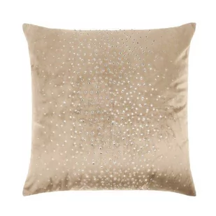 Spod Igły i Nitki, Beżowa Poszewka Velvetowa Do Zasłony  SHINY, 45x45 cm - Poszewki na poduszki - miniaturka - grafika 1