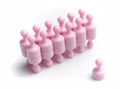 Magnesy - Magnes na lodówkę, biurowy 12x20 Różowy - miniaturka - grafika 1