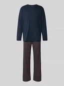 Piżamy męskie - Piżama o kroju relaxed fit z kieszenią na piersi model ‘Comfort Essentials’ - miniaturka - grafika 1