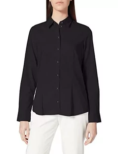 Seidensticker Damska bluzka koszulowa z długim rękawem Slim Fit Uni Stretch koszula, czarny, 34 - Bluzki damskie - miniaturka - grafika 1